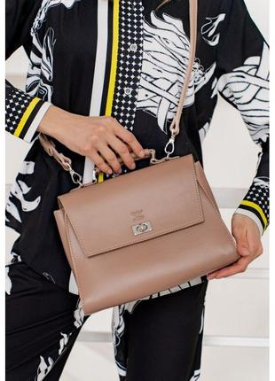 Женская кожаная сумка classic карамель краст6 фото