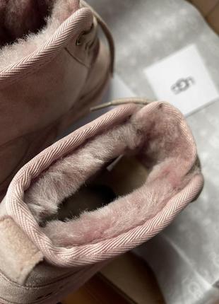 Женские розовые пудра угги на шнурках ugg neumel3 фото