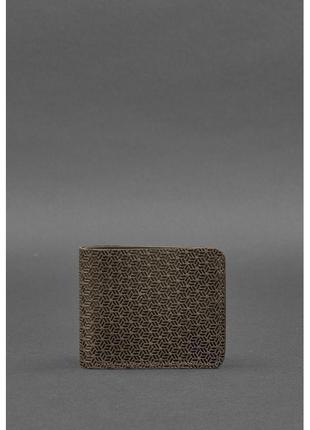 Мужское кожаное портмоне 4.1 (4 кармана) темно-коричневый crazy horse карбон