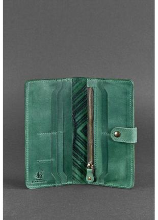Кожаное женское зеленое портмоне 7.0 инди3 фото