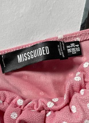 Розовое мини платье в горошек missguided в идеальном состоянии5 фото