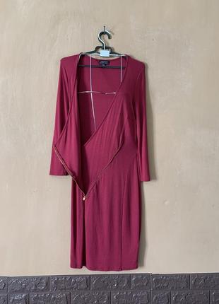 Тепла сукня віскоза з глибоким декольте облягаюча   розмір s5 фото