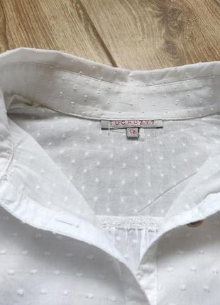Белая блузка, легкий и качественный хлопок, хорошее состояние3 фото
