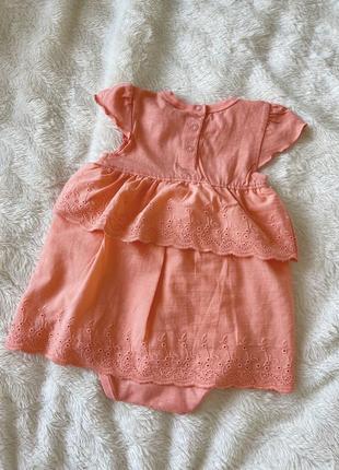 Платье из боди для девочки 9-12 месяцев ( 74/80) от disney3 фото