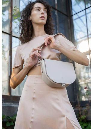 Женская кожаная сумка ruby l светло-бежевая
