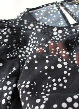 Брендовая блуза в горох рукава фонарики от lipsy3 фото