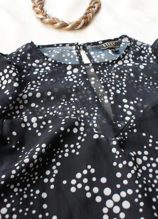 Брендовая блуза в горох рукава фонарики от lipsy2 фото