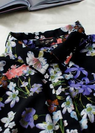 Красивая удлиненная блуза туника оверсайз цветочный принт2 фото