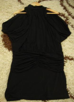 Чорне  плаття під шию  з вирізом ззаду effe2 фото