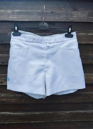 Белые женские шорты для фитнеса adidas dacron* винтаж8 фото