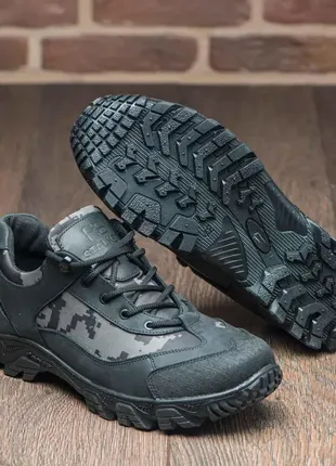 Чорні кросівки тактичні піксель зсу всу військові,демісезонні,осінні,чоловічі армійські,шкіряні4 фото