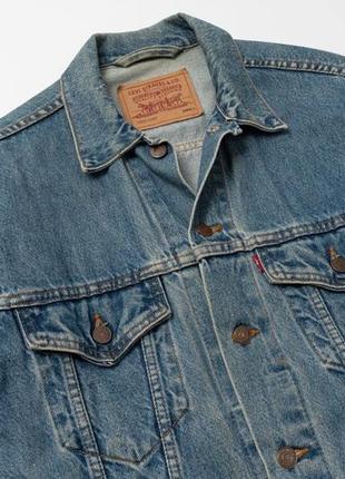 Levis  70507-0389 vintage 90s denim trucker jacket (1995) чоловіча джинсова куртка2 фото