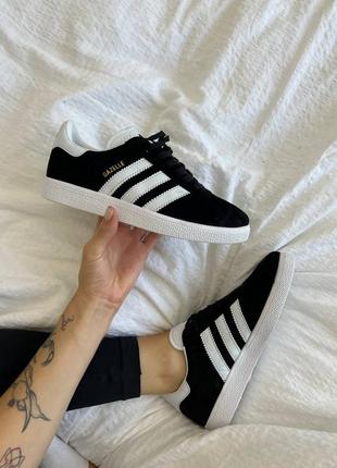 Кеди adidas gazelle black/white