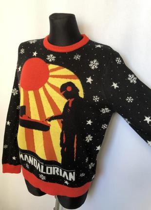 Мандалорец свитер новогодний сюжетный акрил унисекс звездные войны2 фото