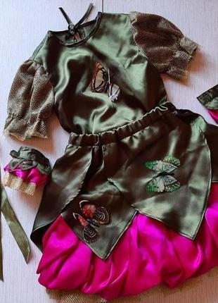 Костюм юбка + блузка для девочки 4-6 лет