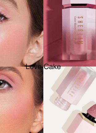 Кремові матові рум'яна sheglam color bloom liquid blush matte finish