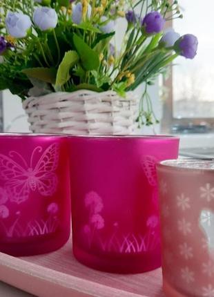 Стеклянные подсвечники германия melinera