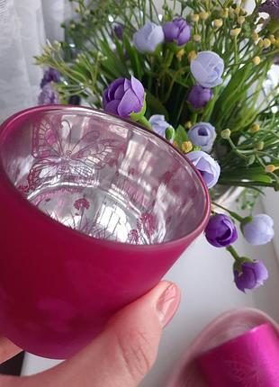 Стеклянные подсвечники германия melinera