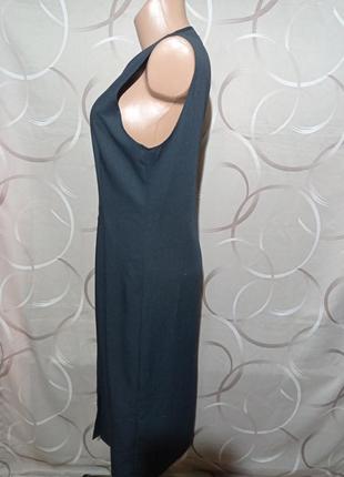 Платье миди,застежка на пуговицы темно-синий цвет бренд variations4 фото