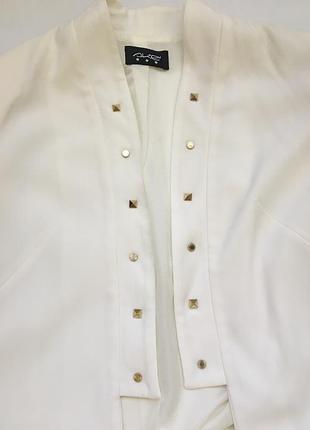 Женский белый классический пиджак жакет имлия2 фото