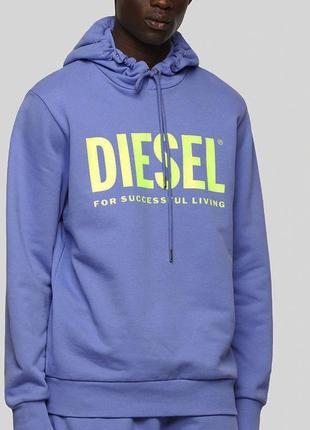 Чоловіча толстовка худі унісекс diesel s-gir-hood division logo   diesel італія оригінал