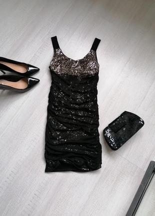 🌹маленькое чёрное платье сетка с золотыми пайетками 🌹чёрное платье6 фото