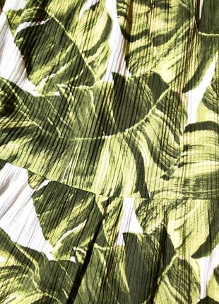 H&m чудовий ярусний вільний  сарафан в тропічний принт6 фото