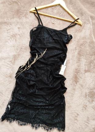 Нічна сорочка з мереживом довга сукня для дому одежда для сна с м л хл ххл 44 46 48 50 52 р5 фото