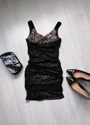 🌹маленькое чёрное платье сетка с золотыми пайетками 🌹чёрное платье8 фото