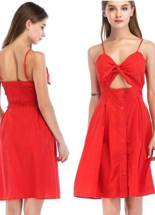 Шикарное красное платье h&m