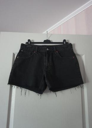 Черные джинсовые шорты4 фото