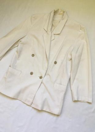Классический белый пиджак жакет женский