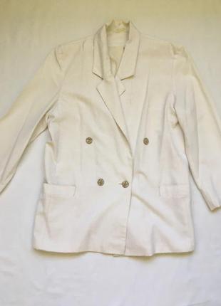 Классический белый пиджак жакет женский2 фото