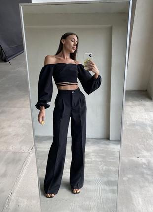 Костюм топ + штани кльош