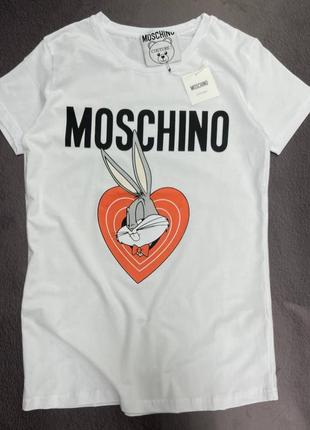 💜є наложка 💜жіноча  футболка  "moschino"💜lux якість 💜1 фото