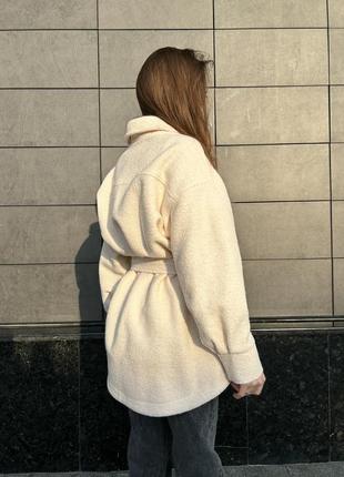 Рубашка пальто из текстурной шерсти букле7 фото