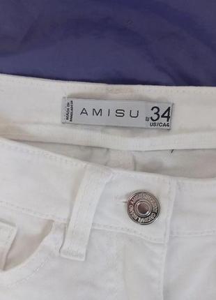 Короткие белые шорты, размер s, тм amisu3 фото