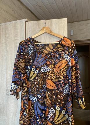 Красивая цветная оверсайз блуза из легкого материала