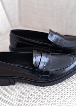 Жіночі шкіряні туфлі лофери 38 р-р