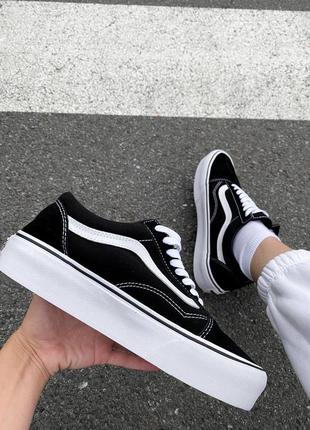 Жіночі замшеві кросівки vans old skool platform premium6 фото