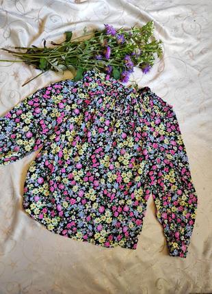 Блуза в цветочный принт uk 12