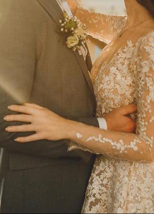 Королівська дизайнерська весільна сукня від оксани мухи.8 фото