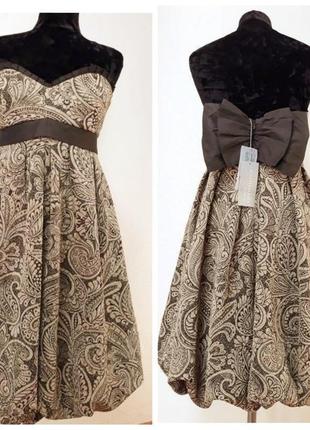 Праздничное платье с золотым узором от kina fernandez