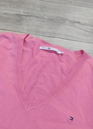 Рожевий базовий бавовняний светр2 фото