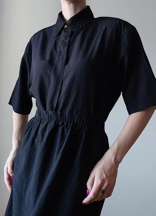 Вінтажна готична блуза з вишивкою та короткими рукавами barisal