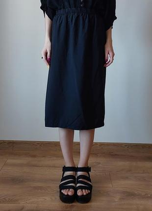 Винтажная черная юбка на резинке c&amp;a