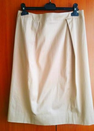 Шикарная базовая юбка миндального цвета из хлопка от бренда j.krew2 фото