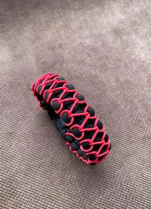 Браслет из паракорда кобра на пластиковой застежке с оплетением, размер и цвет под заказ
