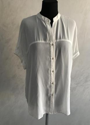 Белая блузка блузка на короткий рукав