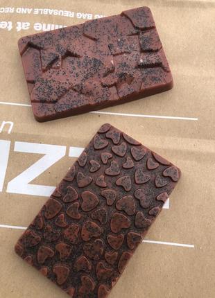 Невелике мило-скраб із кавою у формі плиток шоколаду2 фото